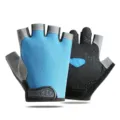 Ademende vingerloze fietshandschoenen ideaal voor sport, fitness en outdoor mountainbiken. - M / Mesh Semi-Regulier Lichtblauw