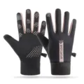 Windproof thermal cycling gloves for men and women, fleece lined touch screen winter outdoor. - One Size / Dark Gray