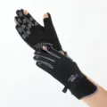 Winter warm cycling gloves for men and women windproof touch screen sports gloves black. - One Size / Black