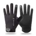 Zwarte zomer fiets handschoenen, ademende sport fitness handschoenen grip antislip. - M / LP Mesh Volledige Vinger Zwart