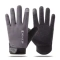 Ademende sportvriendelijke handschoenen voor buitenfietsen fitness antislip uitrusting - M / LP Mesh Volledige Vinger Grijs