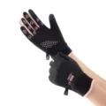 Winter cycling gloves warm windproof thermal touchscreen sports gloves for men and women - One Size / Black Pink