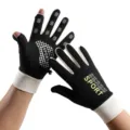 winter thermal touch screen gloves black white sports cycling windproof outdoor gloves - One Size / Black