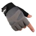 Ademende vingerloze fysiotherapie fiets handschoenen voor fitness outdoor sport antislip - M / Mesh Half Grijs