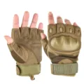 Tactische halve vinger handschoenen harde knokkel buitensporten militaire training - M / Tactische Schaal Halve Vinger Legergroen