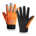Winter cycling gloves outdoor motorcycle fleece lined anti-wear reflective thermal gloves detail - One Size / Orange (Inner SP)