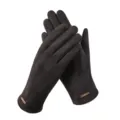 Warmte thermische fleece touchscreen handschoenen voor heren en dames, winddicht zwart. - Eén maat / Dames Zwart