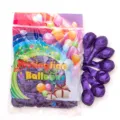 Ballons en latex nacré 10 pouces 1.2g violet mariage fête décoration fournitures set - 100 Pièces/Paquet / Violet