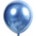 Blauer Metallischer Latexballon 10 Zoll Perlglanz Chrom Ballon für Party Dekoration - 50er-Pack / Blau