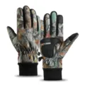 Thermal ski gloves for men and women, winter windproof waterproof fleece lined camouflage - One Size / Red Camouflage