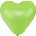 Green heart shaped latex balloon for wedding party and romantic decoration main view display - 100 Pieces/Pack / Fruit Green