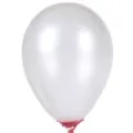 5-inch pearlescent white latex balloon with pink stick for wedding birthday party decoration. - 200 Pieces/Pack / Pearl White