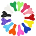 Heart shaped latex balloons multi color uninflated display for wedding party decoration - 100 Pieces/Pack / Multicolor