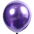 Globo de látex metálico morado 10 pulgadas decoración de fiesta nacarada brillante ideal. - Pack de 50 / Púrpura