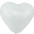 Globo de látex blanco en forma de corazón para decoración de bodas y San Valentín - 100 Piezas/Paquete / Blanco