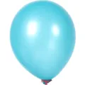 10-inch pearlescent latex balloon in light blue, perfect for wedding and birthday party decor. - Pearlescent Lake Blue