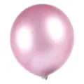 10-Zoll rosafarbener Metall-Latexballon, perlmuttartiges glänzendes Design für Partydeko. - 50 Stück / Metallisch Barbie Rosa