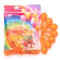 10-Inch Pearlescent Latex Balloons Orange Wedding Birthday Party Decoration Pack - 100 Pieces/Pack / Orange