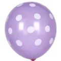 Ballon en latex à pois violets 12 pouces épais décoration de fête option variante - Balle Violette Pois Blancs / 100 Pièces/Paquet / Violet à pois blancs