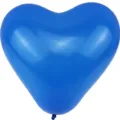 Blue heart-shaped latex balloon for romantic wedding and party decorations, smooth and durable. - 100 Pieces/Pack / Blue