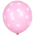 12 inch thickened candy polka dot latex balloon in pink color for birthday party decoration - Pink Base White Dot