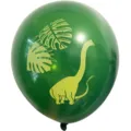 Green dinosaur print latex balloon for kids birthday party decoration and kindergarten events. - Dinosaur Print / 100 Pieces/Pack / Dark Green