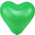 Green heart latex balloon for wedding party decoration Valentine's Day romantic event props. - 100 Pieces/Pack / Green