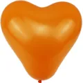 Orange heart latex balloon for wedding decoration, Valentine party, and romantic celebrations. - 100 Pieces/Pack / Orange