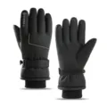Black winter ski gloves, fleece lined, waterproof and windproof, touch screen outdoor sports. - L / GL Ski Black