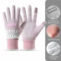Winddichte waterdichte thermische touchscreen sport handschoenen voor man en vrouw. - Eén maat / CH Lang Etiket Roze