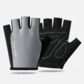 Ademende vingerloze fietshandschoenen voor heren en dames, antislip sportuitrusting. - M / Grijs