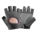 Grijs halve vinger fitness training handschoenen voor gym gewichtheffen sport buiten fietsen - M / Luchtlaag Grijs