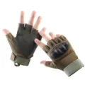 Outdoor tactical half-finger gloves with hard knuckle protection, breathable mesh. - XL / Army Green