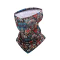 Ice silk sun protection neck gaiter, colorful mandala pattern cycling face mask for outdoor sports. - A21-MJ4