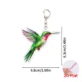 Süßer Kolibri Acryl Schlüsselanhänger 2D flach Tier Tasche Anhänger für Rucksack Zubehör - Kolibri-Muster (1)