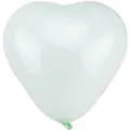 White heart latex balloon for wedding party decoration, romantic macaron love balloon SKU. - Macaron Green