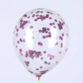 Ballon transparent de 12 pouces rempli de confettis violets pour décoration de fête. - Paillettes Roses