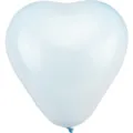Light blue heart shaped latex balloon for romantic wedding and birthday party decorations. - Macaron Blue