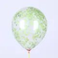 Ballon confettis transparent de 12 pouces rempli de points verts pour decoration - Confettis Vert Fruit