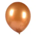 Globo de látex metálico de 12 pulgadas color cobre, ideal para fiestas de cumpleaños y bodas. - 50 Piezas / Oro Oscuro Metálico