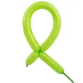Green long magic balloon twisted into ribbon shape for latex party decoration SKU - Fruit Green