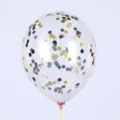 Ballon konfetti transparent 12 pouces or argent noir sequins fête anniversaire mariage déco - Paillettes Noir Or Argent