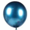 Globo de látex metálico grueso de 12 pulgadas en azul oscuro para decoración. - 50 Piezas / Azul Pavo Real Metálico