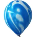 Ballon en latex épais de 10 pouces motif marbre bleu pour fête d'anniversaire mariage - 100 Pièces/Paquet / Agate bleue