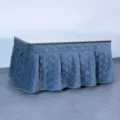 Thickened quilted kotatsu table cover in grey velvet, soft thermal winter futon cover. - 80*140cm/138cm / Zipper Milk Fleece Gray (Blue Tone)