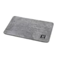 Alfombra de baño de felpa gris, alfombrilla antideslizante absorbente para dormitorio y hogar. - 40*60cm / Gris con Etiqueta