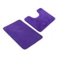 Ensemble de tapis de bain violet, tapis antidérapant doux et contour pour le sol de la maison. - Violet