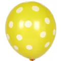 12-inch thickened candy polka dot latex balloon colorful set wedding party decoration - Yellow with White Polka Dots