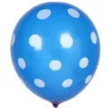 Blue polka dot latex balloon 12 inch round printed party wedding decoration variant - Blue with White Dots