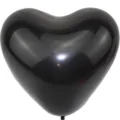 Black heart-shaped latex balloon for romantic wedding party and Valentine decoration SKU. - 100 Pieces/Pack / Black